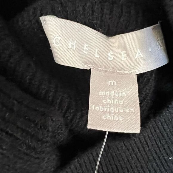 CHELSEA28 Cold Shoulder Sweater Dress In Black size M NWT - Picture 7 of 11